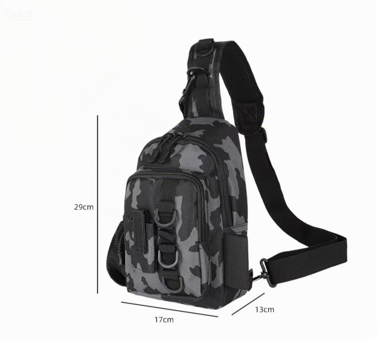 NEXUS-Borsa da Pesca Impermeabile | Zaino Pesca e Marsupio Mare | Tasche Multiple | Borsa Porta Canne e Accessori Multifunzionale N04BAG (GRIGIO)