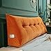 QBFT Détachable Tatami Dossier De Lit Tête Tridimensionnel Peluche Coussin Triangulaire Wedge Chambre Canapé Coussin du Dossier Lecture Couleur Unie Décoration D'intérieurC-80x20x50cm(31x8x20inch)