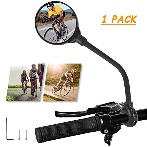 Lzfitpot Fahhradspiegel, Fahrrad Rückspiegel, 360u00b0 Drehspiegel Fahrrad Spiegel für Lenker, Bicycle Mirror Safe Rearview Mirror für Fahrrad Rennrad Mountainbikes Ebike, 1 STÜCK