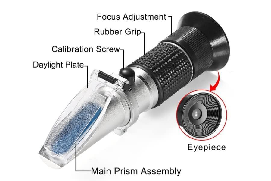 ERMA Salinity Refractometer for Aquariums, Marine Monitoring, Saltwater Testing Dual Scale 0-100‰ & 1.000-1.070 Specific Gravity Saltwater Refractometer with ATC - Image 6 thumbnail