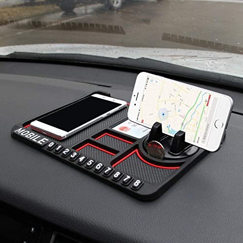 Car Dashboard Anti-Slip Pad with Mobile Phone Holder and Temporar...