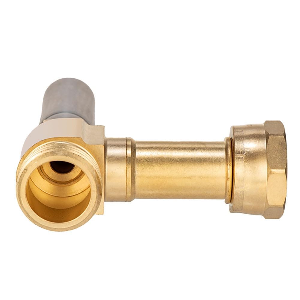 Amortisseur de courant pour machine à laver 3/4" | Réduction du bruit par coup de bélier | Valve coudée avec lot de 2, compatible avec les raccords d'eau standard