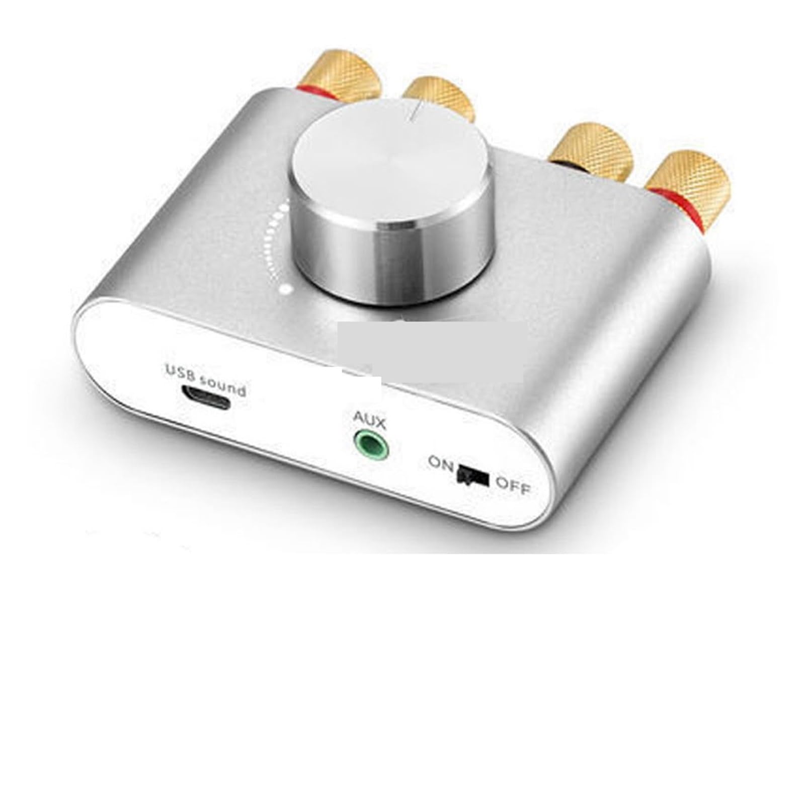 Digital Amplifier HiFi Stereo Home Receiver Power AMP Bluetooth 5.0 Sound Amplifiers(Grijs)