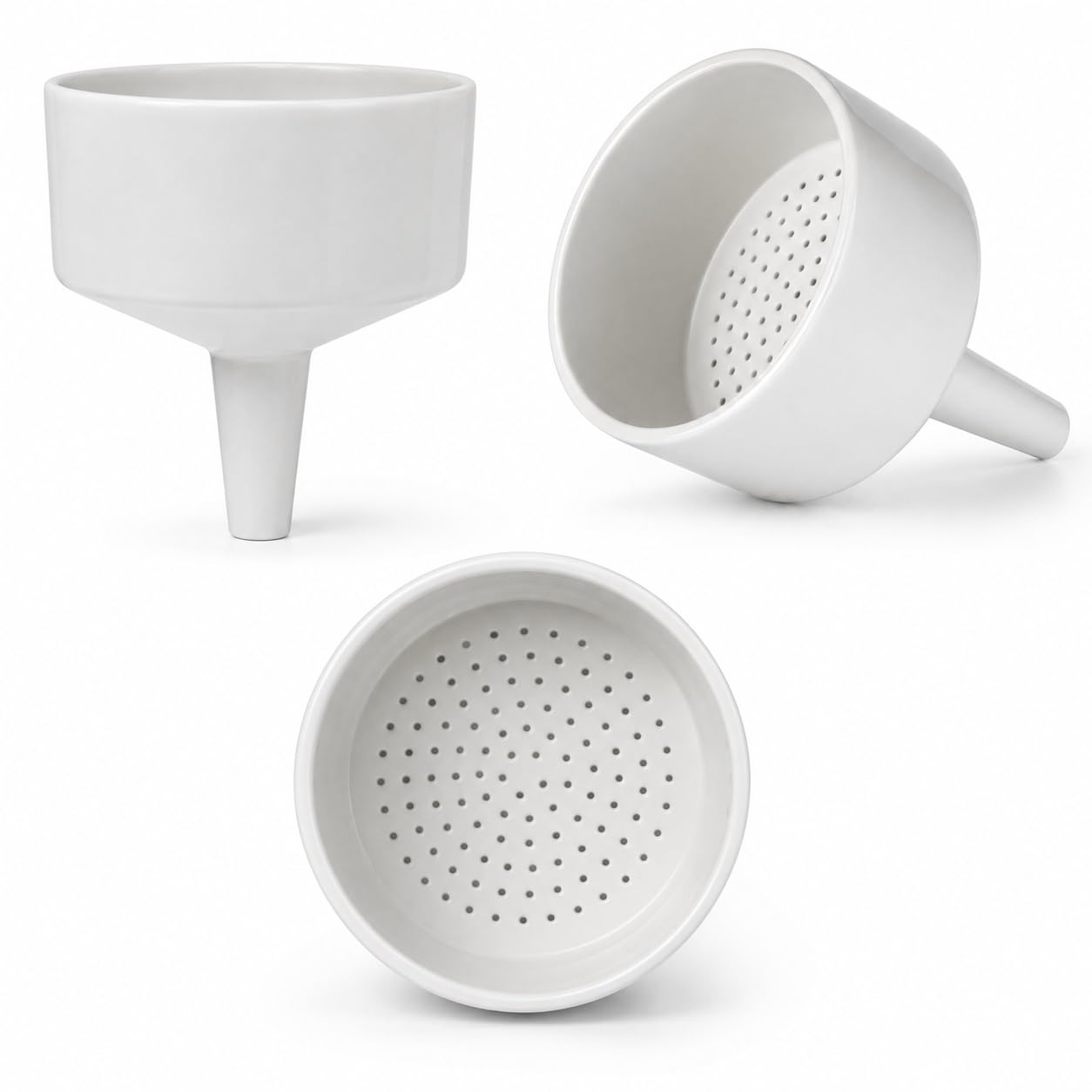 Embudo Buchner Cerámica Esmaltada Resistente Ácido-250mm