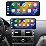Road Top 12.3' Ultra-Narrow Touchscreen Wireless CarPlay Android Auto Car Radio for Mercedes-Benz C Class W204 2008-2010 Year with NTG4.0, Support Mirrorlink/Navigation