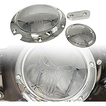 Motorcycle Derby Cover Aluminum Derby Cover Engine Timing Timer Cover Compatible With For Harley Davidson Sportster Iron XL883 1200 Forty Eight Seventy Two 48 72 Nightster Roadster 2004-2019 (Silver)
