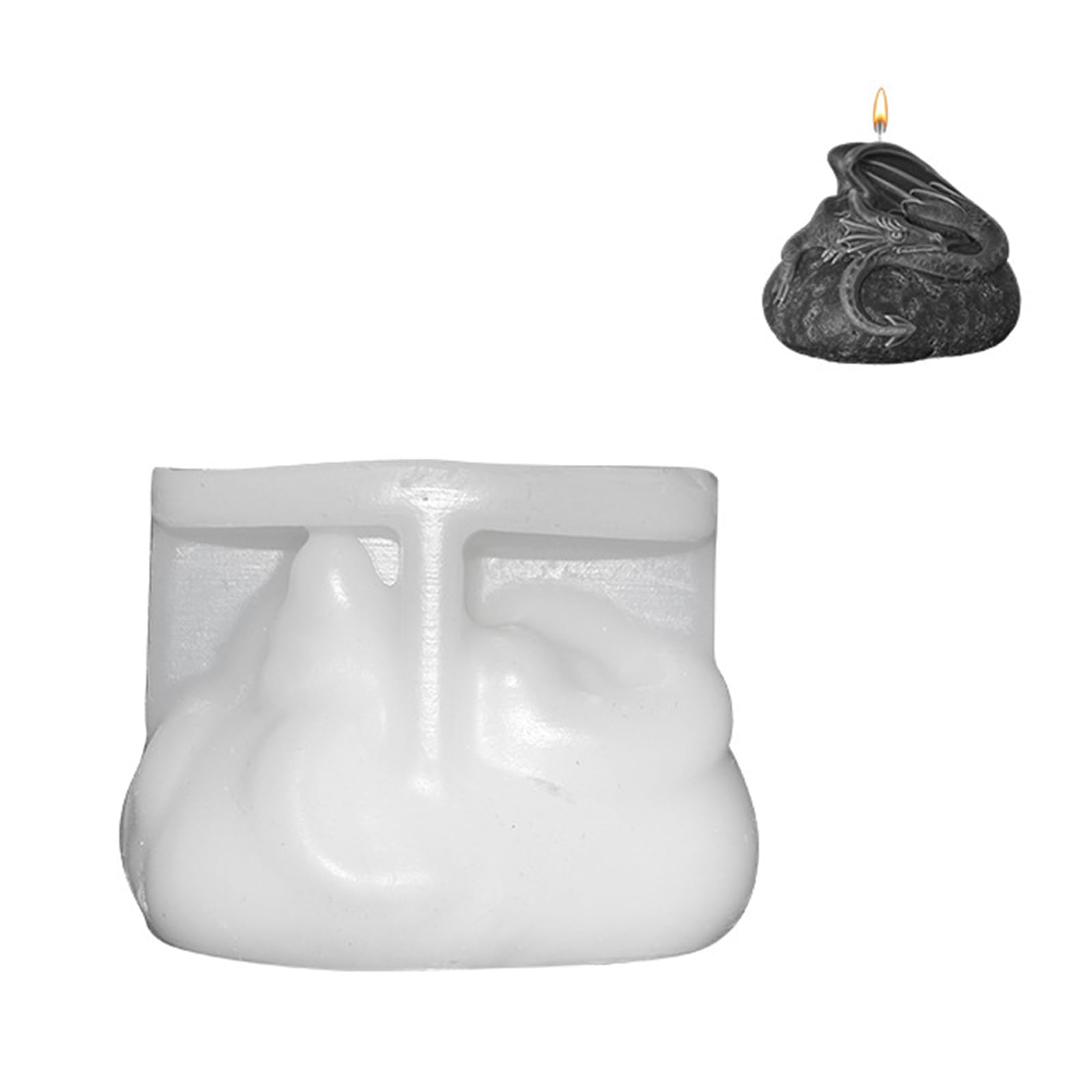 Tsophreniq 3D Dragon Silicone Mold Plaster Scented Resin Molds Aromatherapys Epoxy Casting Molds Animal Decoration Animal Scented Silicone Mold