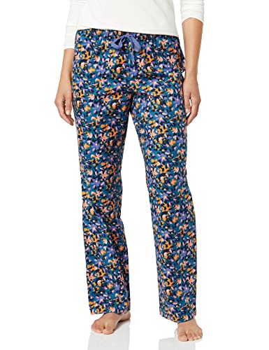 Amazon Essentials Women's Flannel Sleep Pant (Available In Plus Size), Navy Floral Print, 2X #TOP3