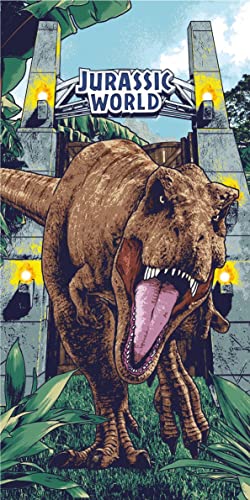 Jerry Fabrics Jurassic World Dinosaur Volcano - Toallas de baño para niños