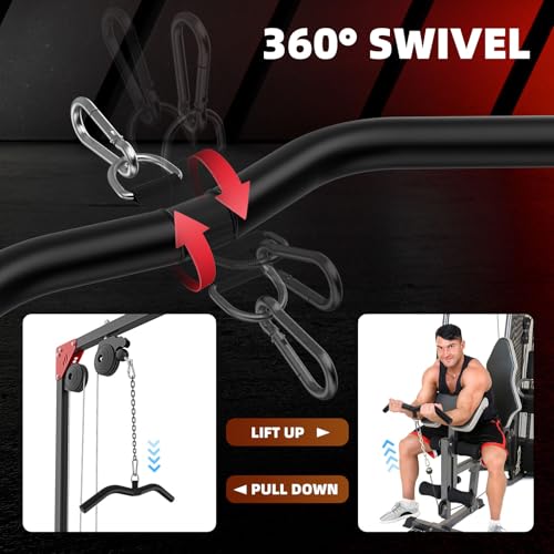 LAT Pulldown Bar Attachments for Pulley Cable Machine, Single D-Handle Tricep Press Down Bar with Rubber Handle, D Handle Cable Accessories for Gym 4 LAT Pulldown Bar Attachments for Pulley Cable Machine, Single D-Handle Tricep Press Down Bar with Rubber Handle, D Handle Cable Accessories for Gym - Image 4