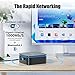KAMRUI AK1PLUS Mini PC, 8GB DDR4 256GB M.2 SSD, Mini Desktop Computer with 4 USB-A, 2 HDMI, Ethernet