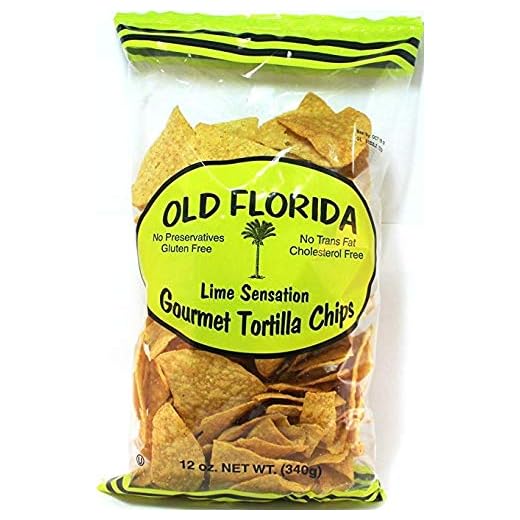 Old Florida Gourmet Products Lime Sensation Tortilla Chips 11oz - Case of 12
