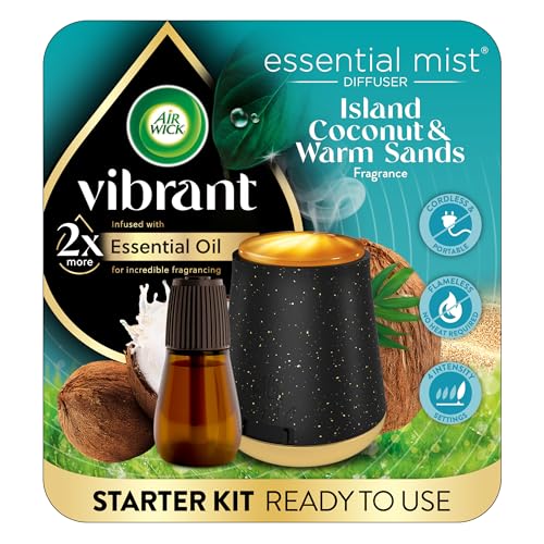 Air Wick Essential Mist,1 Diffuser &1Refill Kit,Island Coconut & Warm Sands - image 1