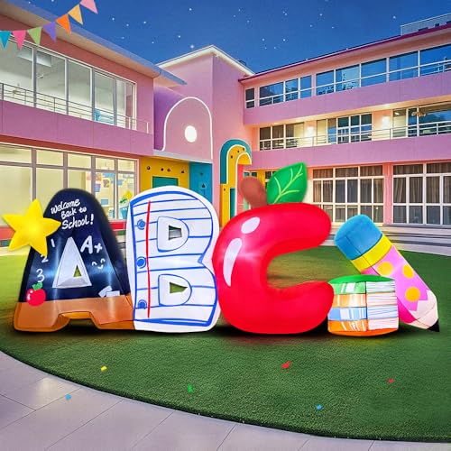 Décoration gonflable extérieure ABC 2m10 éclairage LED intégré