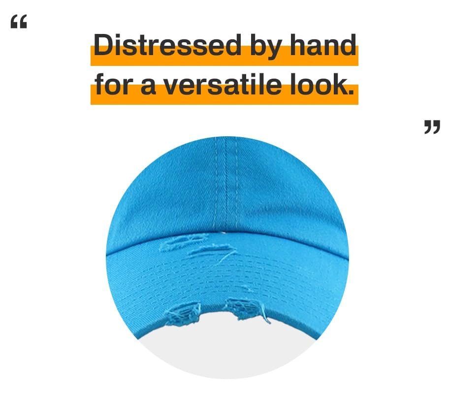 Image of KBETHOS Vintage Washed Distressed Cotton Dad Hat Baseball Cap Adjustable Polo Trucker Unisex Style Headwear