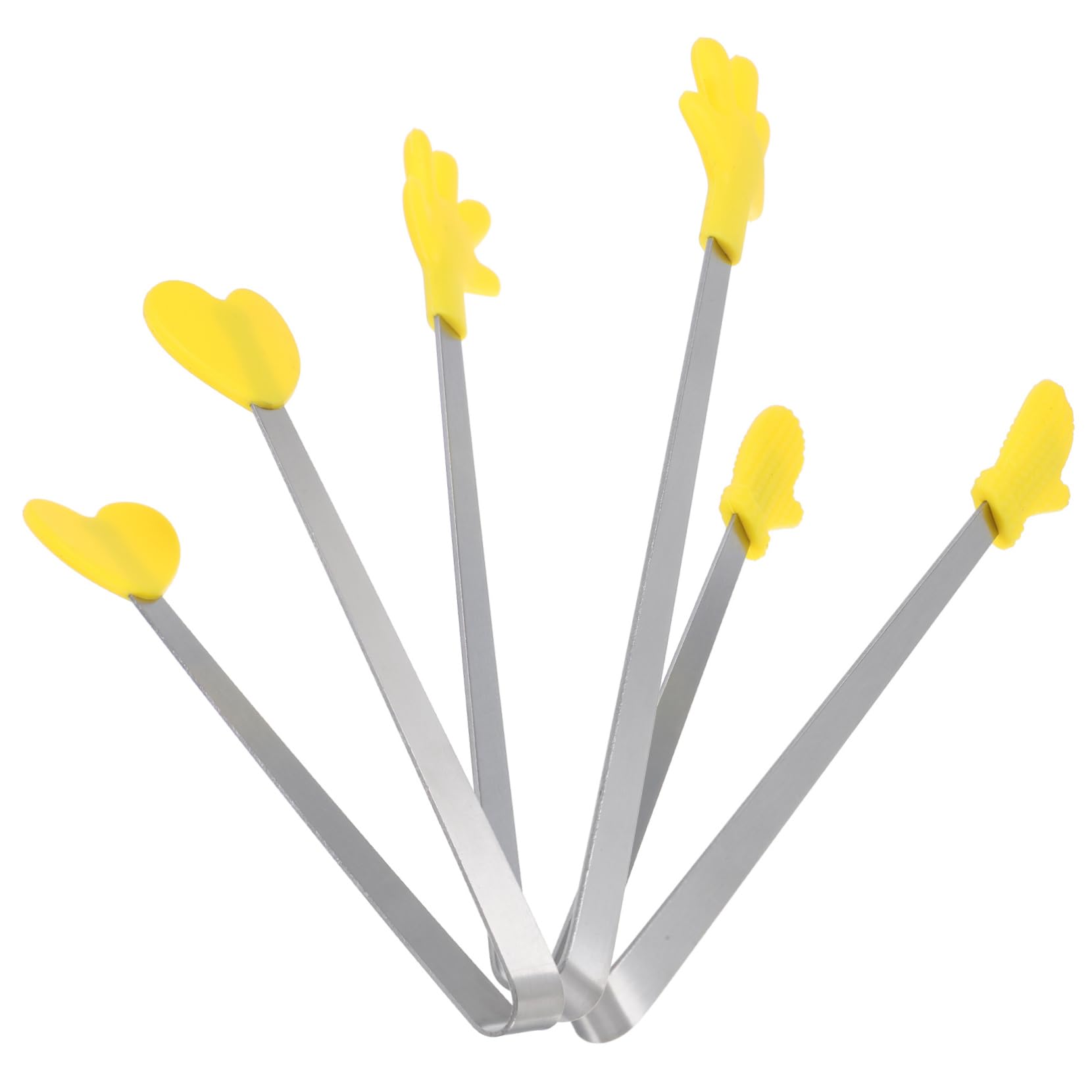 COLLBATH 3pcs Mini Sugar Tongs Ice Cube Trays for Freezer Salad Tongs for Serving Portable Kitchen Supplies