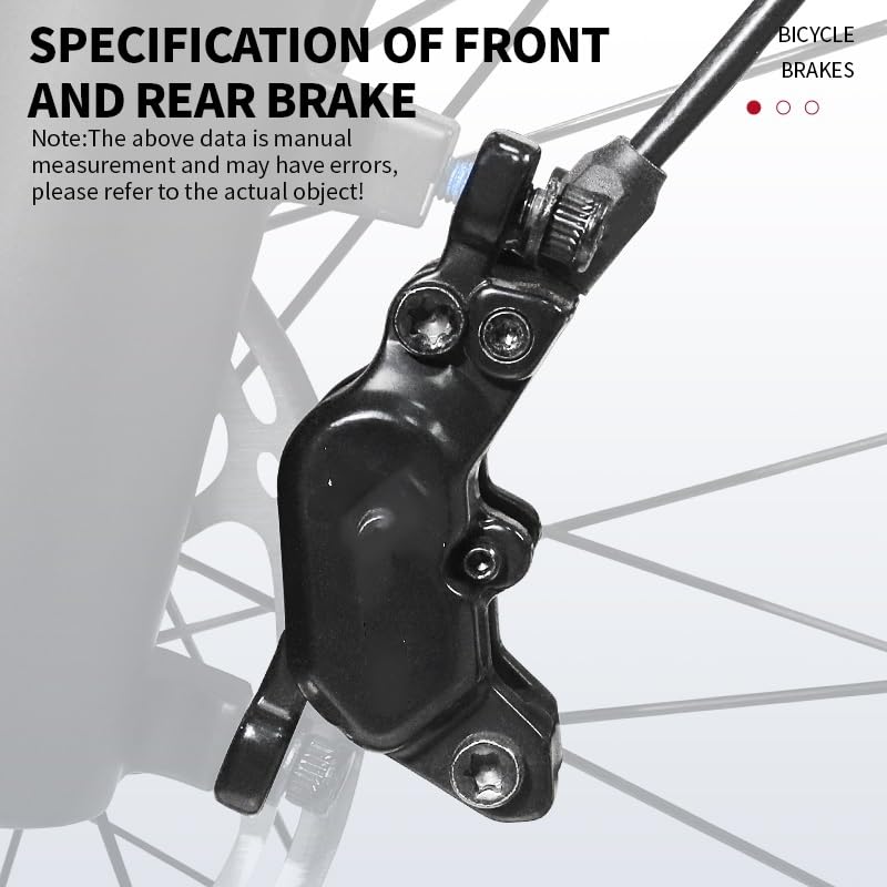 Freni Bici Disco di spegnimento Freno Idraulico for Bici a 4 pistoncini 1150mm 1950mm Parti Ciclismo for Bicicletta Freni Idraulici MTB