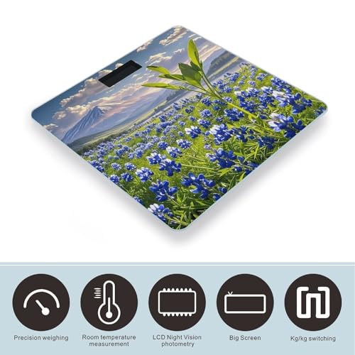 Balanza digital para baño con vidrio templado y pantalla LCD miniatura 3