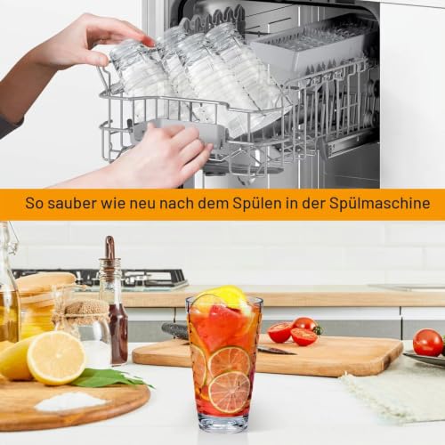 ALIMOTA Trinkgläser Stapelbare, Saftgläser im 4er Set, Kunststoff Gläser, Wassergläser Spülmaschinenfest… – Ansicht 4