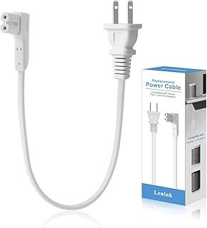 Power Cable Replacement Cord Compatible with Sonos Play 1, Sonos One SL and Sonos One Speaker Accessories (1.15ft/0.35m, White)