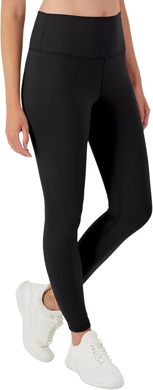 Hanes Women's Moves 7/8, Soft Moisture-Wicking Leggings with Internal Pocket, 25", Black, Large
