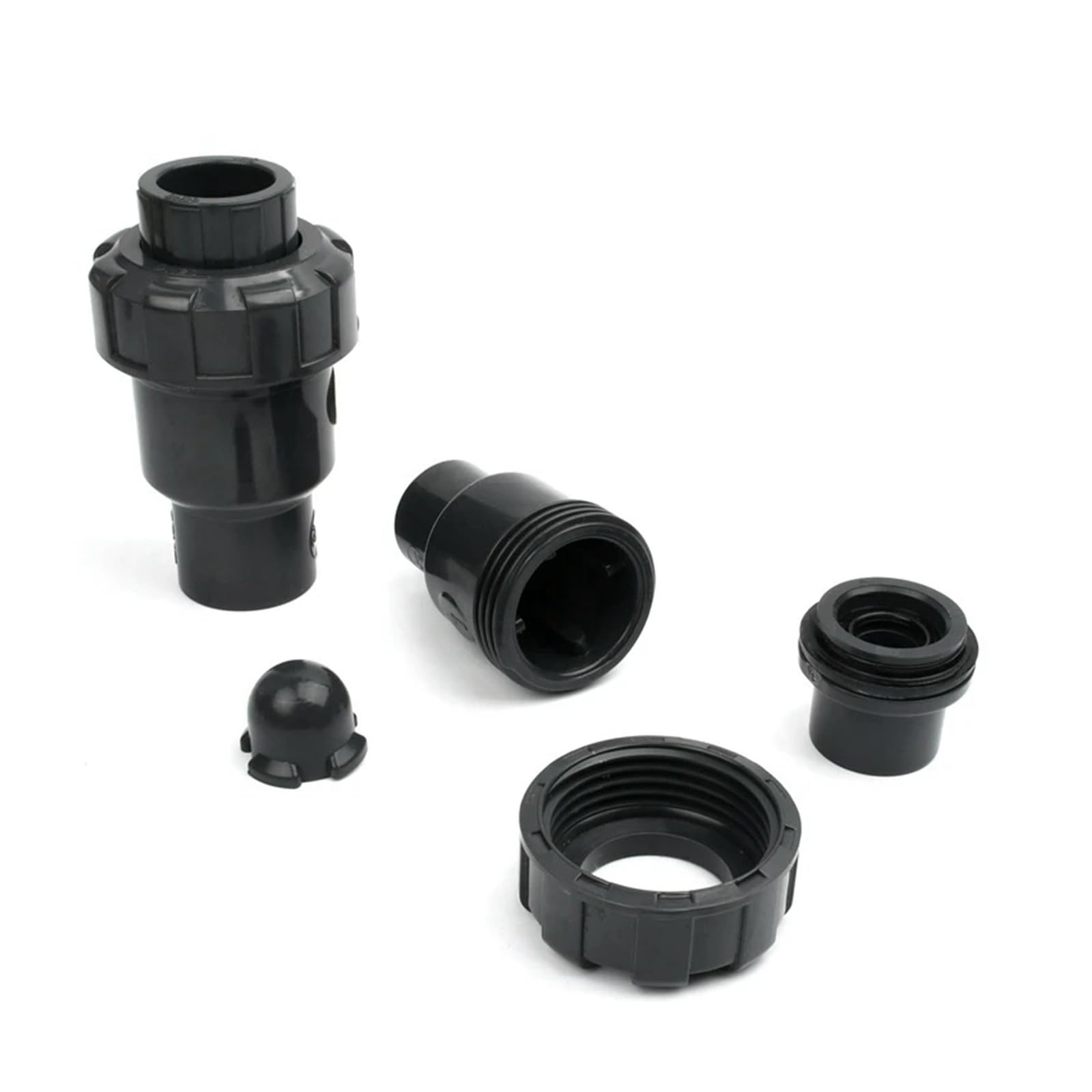 1 szt. Zawór zwrotny z pojedynczym złączem UPVC do nawadniania ogrodu i uzdatniania wody, 20-110 mm ciemnoszary(ID90mm)