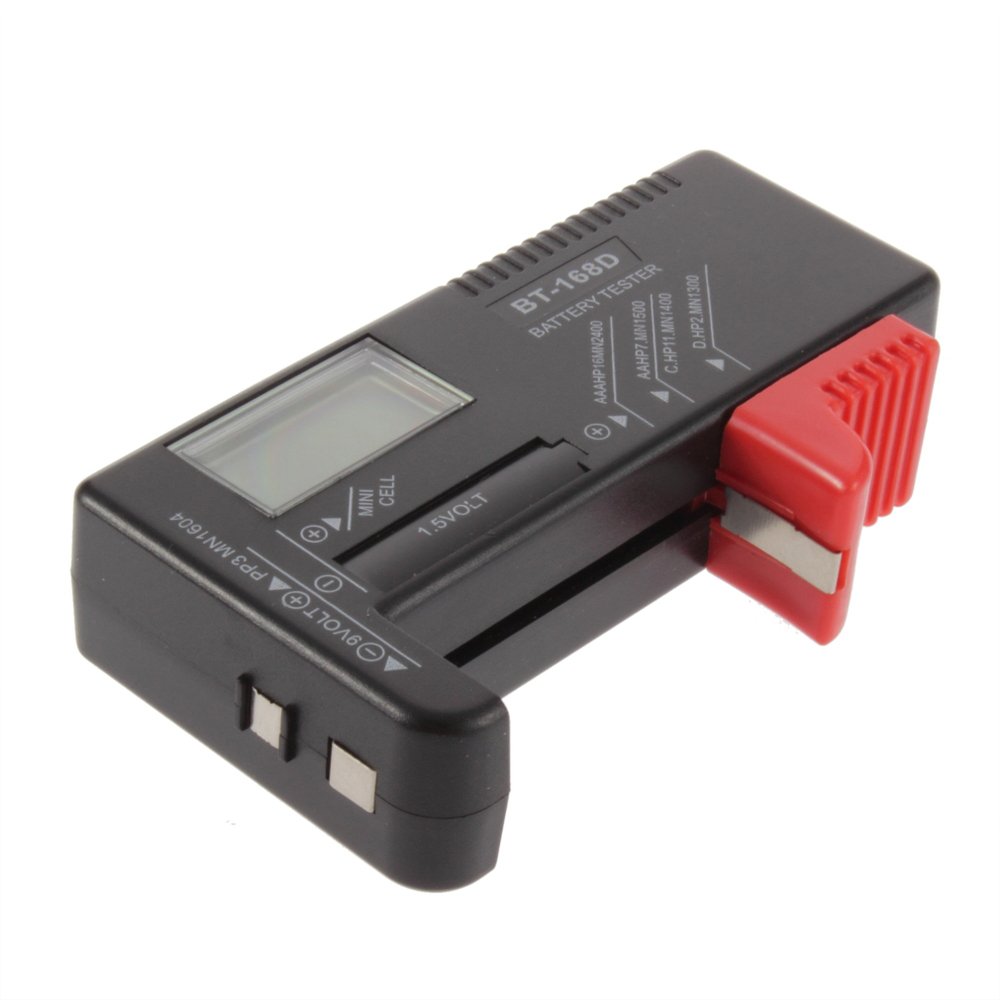 Digitalkey Tester per Batterie con Display Digitale 1,5-9V AA AAA C D Bottone Ricaricabili