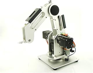 0.5kg Load 3 Axis Handling Palletizing Industrial Robot Arm Desktop Small Teaching Robotic Arm Learning 0.5KG Four DOF DIY Parts (Color : Robot and servo)
