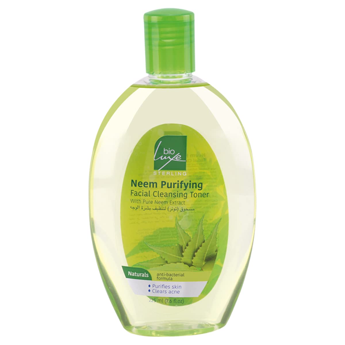 BioluxeNeem Purifying Deep Facial Cleansing Toner 225ML Green For Unisex, Face Cleaner, Anti-Bacterial Formula, With Pure Neem Extract, Face White Facial, Purifies Skin, Clears Acne, Skincare