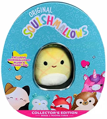 Squishmallow boîte étain collector Kellytoy avec broche exclusive