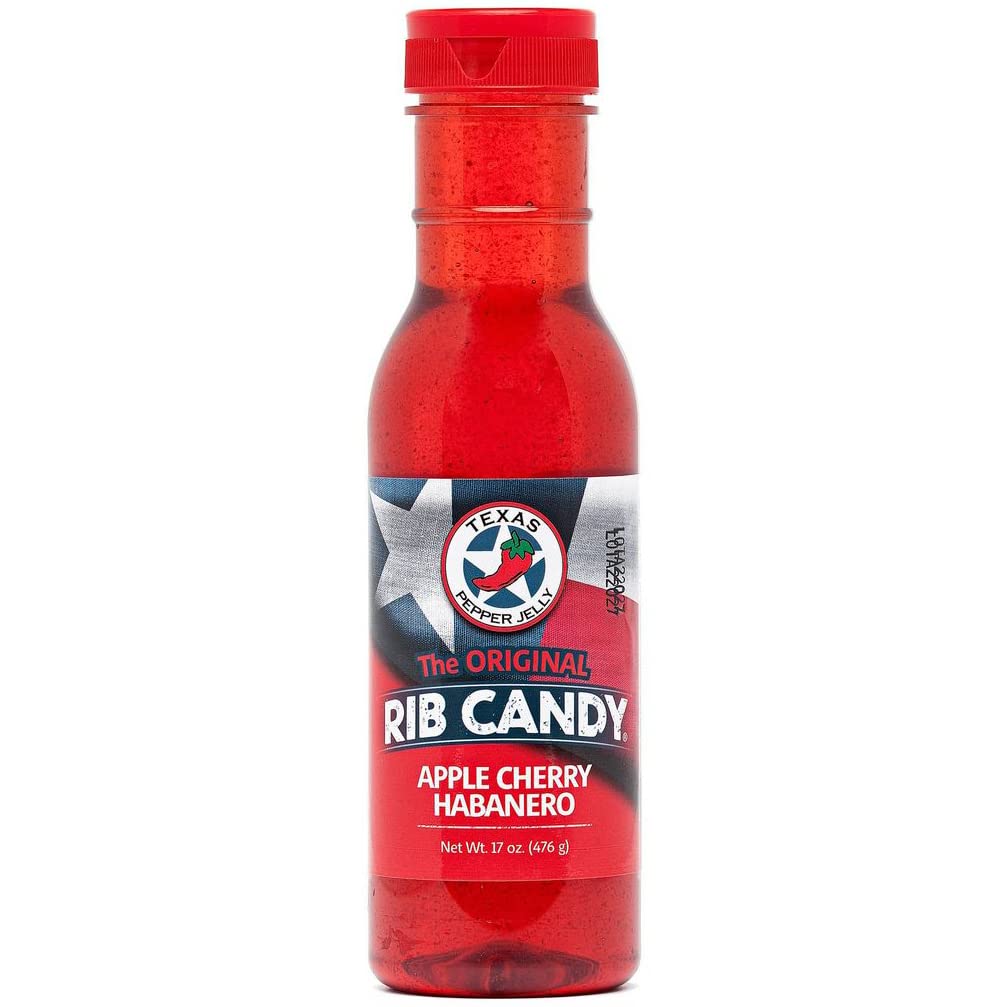 MidwestHearth Rib Candy Apple Cherry Habanero Glaze 17oz - Sweet Tart Spicy BBQ Sauce for Grilling Ribs & Meats