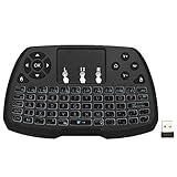 Docooler Retroiluminado 2.4GHz Teclado Inalámbrico Touchpad Ratón Control Remoto de Mano 4 Colores...