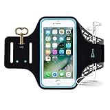 Sport Armband, Yomole Sweatproof Running Exercise Fitness Cell Phone Sportband Bag with Fingerprint Touch & Key Holder & Card Slot for iPhone 7, 7 Plus 6 Plus Samsung Galaxy S8 S7 Edge Note LG (Black)