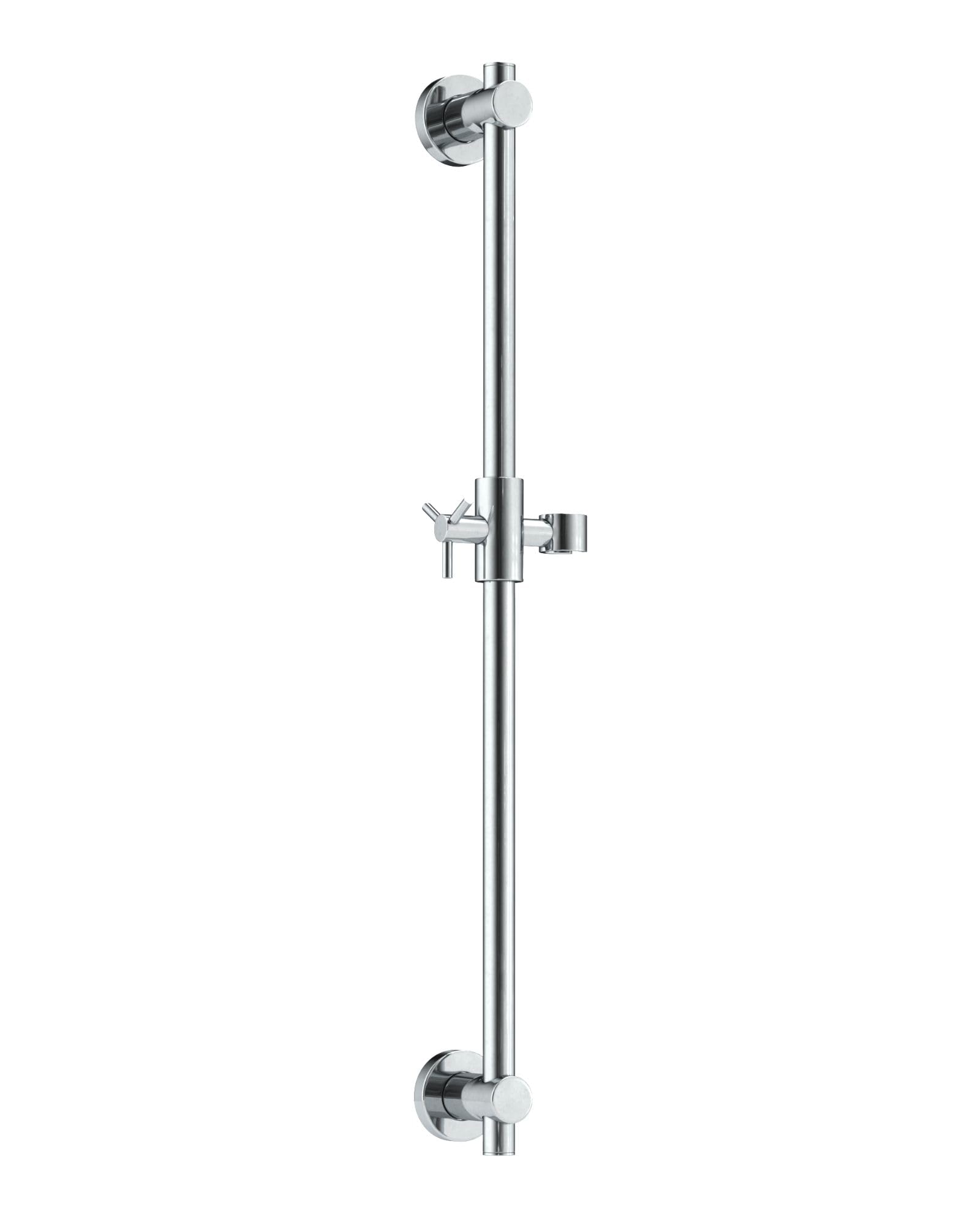 All Metal 27.5 Inch Shower Slide Bar for Hand Held Shower Heads, Chrome | Adjustable Height Showerhead with Hose Rail System | Easily Adjust Height & Angle of Handshower Holder Bracket