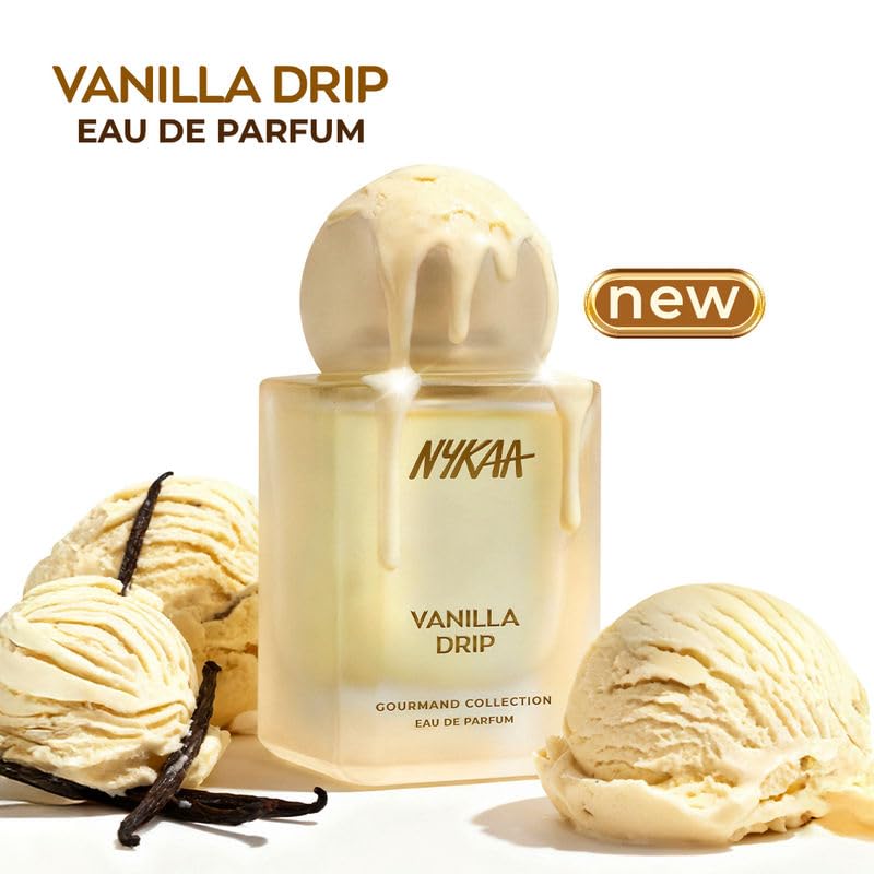 Image of Nykaa Vanilla Drip EDP 50ml | Vanilla Perfume for Women | Pear Sweet Creamy Fragrance | Long-Lasting Daily Wear Scent | Best Sweet Perfume | Best Gift for Her