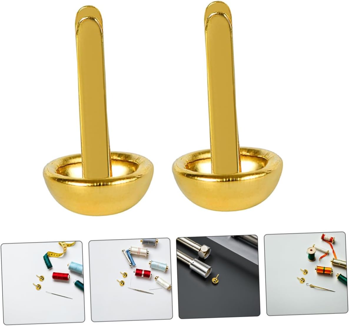 Artibetter 300pcs Round Head Metal Brads Fasteners for Paper Crafts DIY Projects Scrapbooking School Art Supplies Gold Tone