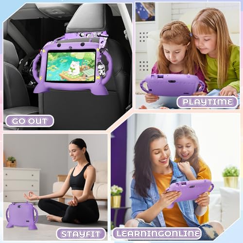Image of Kids Tablet 7 inch for Kids Toddler Tablet Android 11, 3GB+32GB ROM Purple
