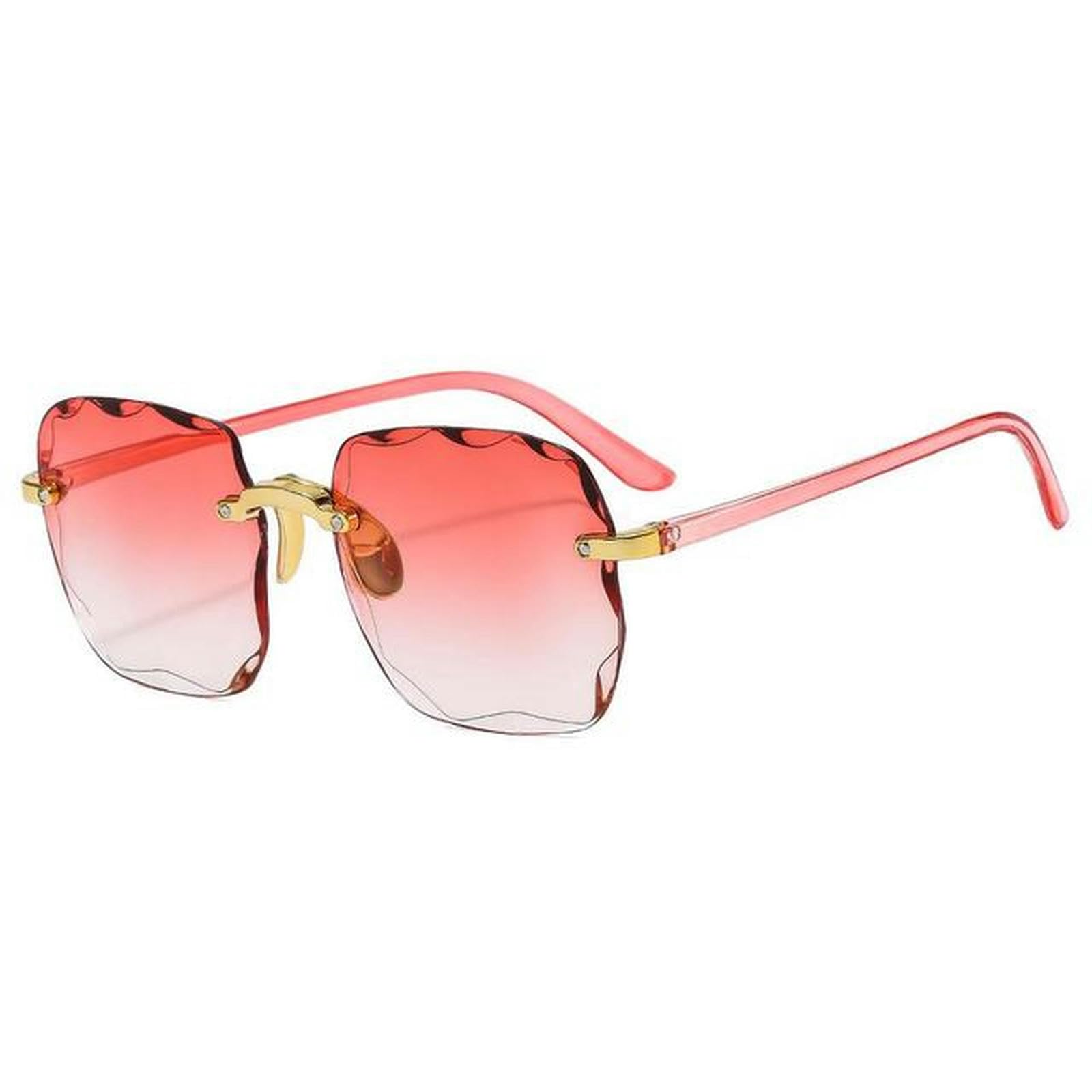 NOGRAX Okulary bezramowe kwadratowe okulary przeciwsłoneczne vintage metalowe okulary przeciwsłoneczne gradientowe okulary przeciwsłoneczne