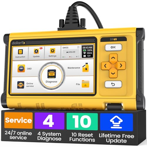 OBD2 Scanner Diagnostic Tool, ECM/TCM/ABS/SRS 4 System Deeply Scanner for Car, Support FCA SGW, BIDirectional Scan Tool Active Test with Oil/EPB/SAS/TPMS/ETS/NJEC 10 Resets, Lifetime Free Update