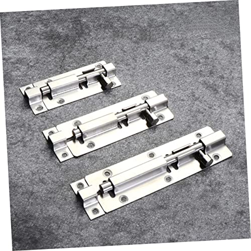 Housoutil 6 Peças 3 Fechaduras De Ferragem De Porta Flip Travas De Portão Fivela Fechadura De Porta