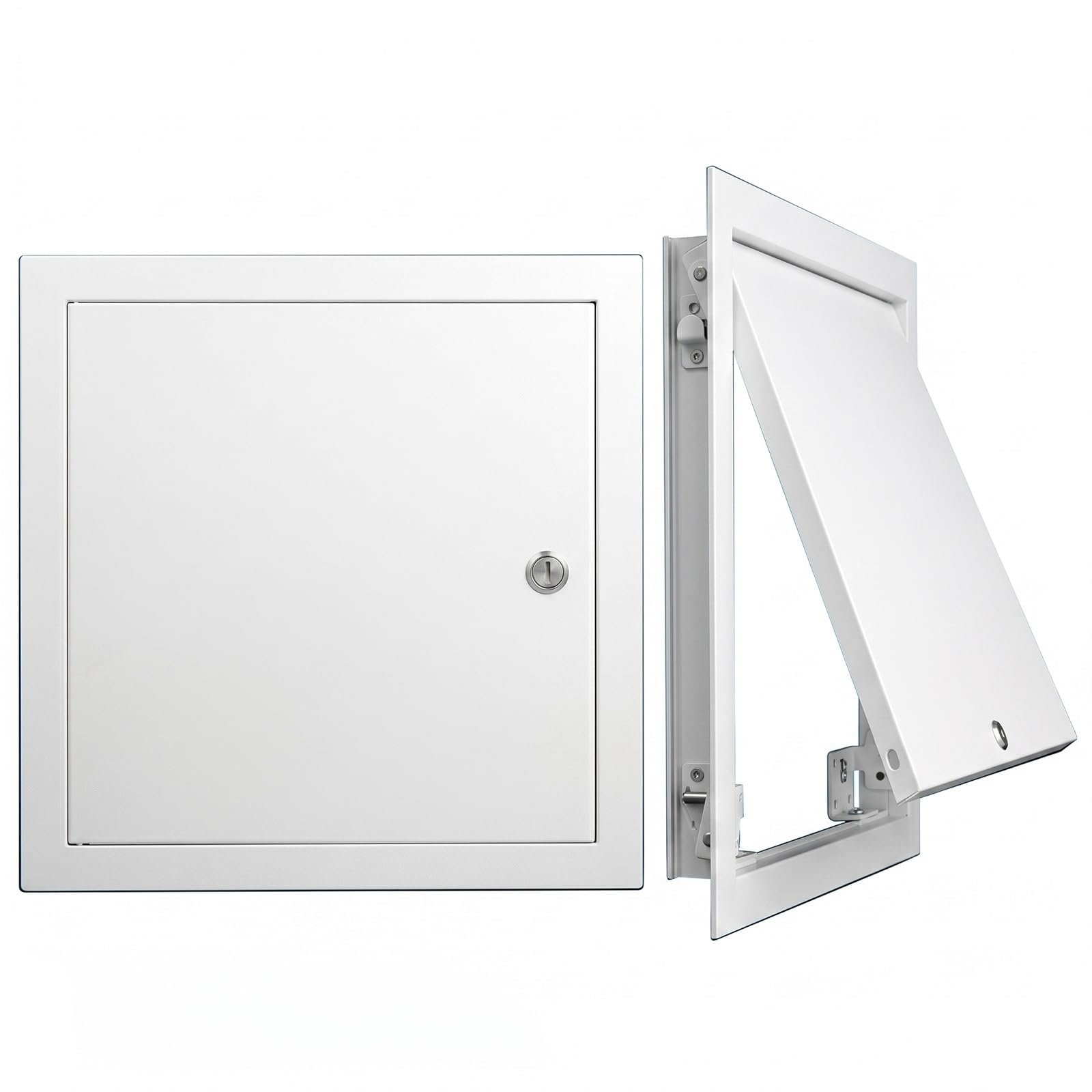 Panel de Acceso de Aluminio - Apertura Rápida con Destornillador, Sin Llaves | Trampilla de Inspección para Pladur, Registro de Agua, Cables y Mantenimiento de Instalaciones(White,500 x500 mm)