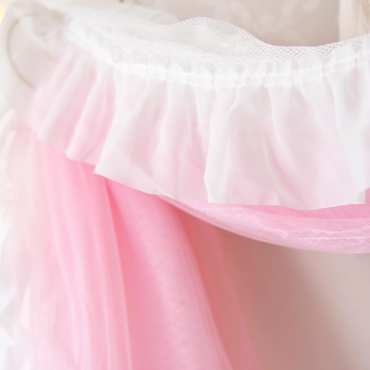 Girl Bed Curtain Princess Crown Children Room Decor Bedside Yarn Net Romantic Princess Tents Bed Canopy Valance