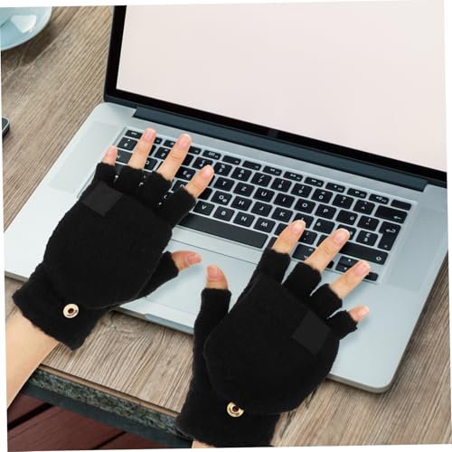 Guantes calefactables USB térmicos de invierno negros unisex para manos frías 5
