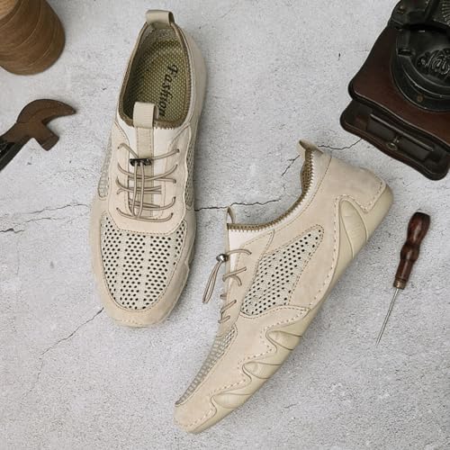 Image of Driving Shoes for Men Breathable Mesh Men's Casual Shoes Slip On Fashion Comfortable Handmade