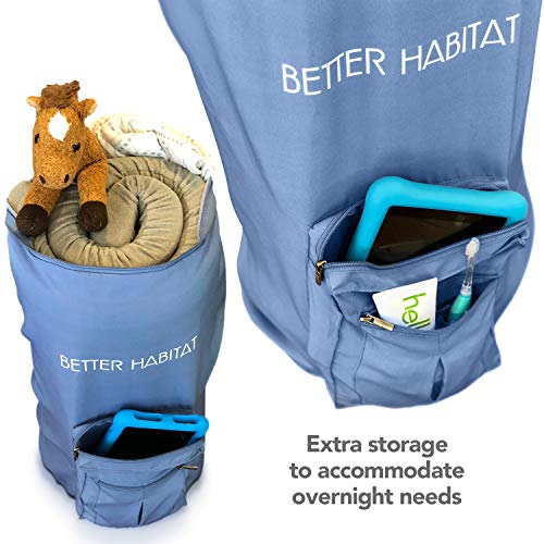 Better Habitat CertiPUR-US Kids DreamReady Solid Memory Foam Floor & Camping Mattress (62 x 26 x 2). 100% Memory Foam Roll Out, Portable Sleeping Pad, Waterproof Cover & Travel Bag. - Thumbnail 4