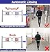 Automatic Closing Swing Gate for Supermarkets & Warehouses - Industrial Metal Safety Entrance Gate Universal Design for Libraries & Shopping Malls 500x100cm