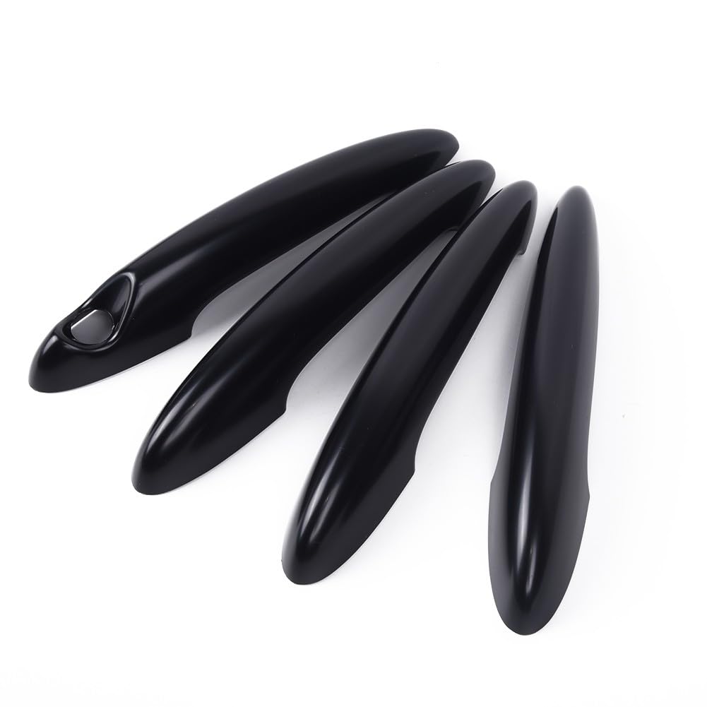 Lot de 4 caches de poignée de porte noir brillant pour Mini R60 pour Countryman pour Cooper S 2011-2016, compatibles avec le plastique PC, rayures, installation facile, sans trace