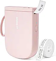 NIIMBOT D11 Máquina de Fazer Etiquetas com Fita Nova Versão, Impressora de Etiquetas Bluetooth 300DPI, Impressora Térmica Portátil, Criador de Adesivos para Organizar Casa Escritório Escola, Rosa
