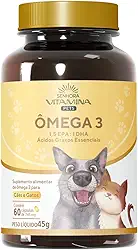 Ômega 3 Pets Para Cães E Gatos 500mg Epa Dha (60 Cápsulas)