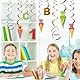 30 Stück Schulanfang Party Dekoration hängende Wirbel Zuckertüten ABC 123 Hängedeko Deckenhänger Spiral Einschulung Girlande für Schuleinführung Jungen Mädchen Schule Klassenzimmer Deko